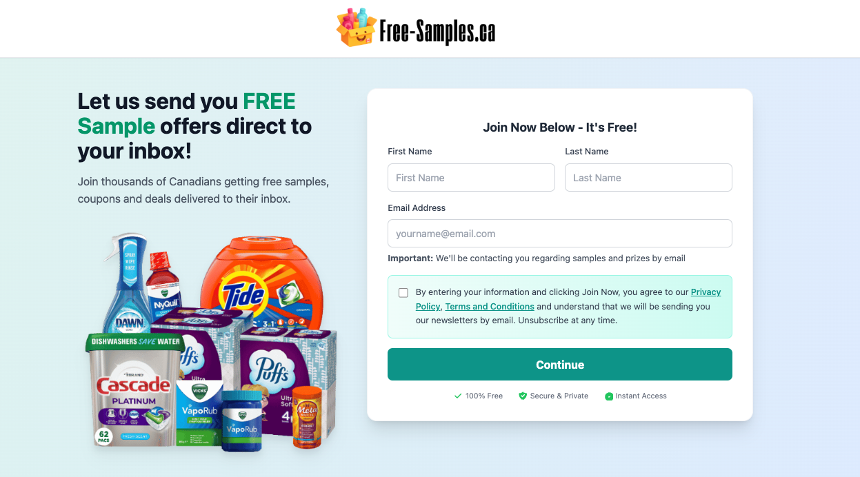 Free Samples Ca Free Sample Offers